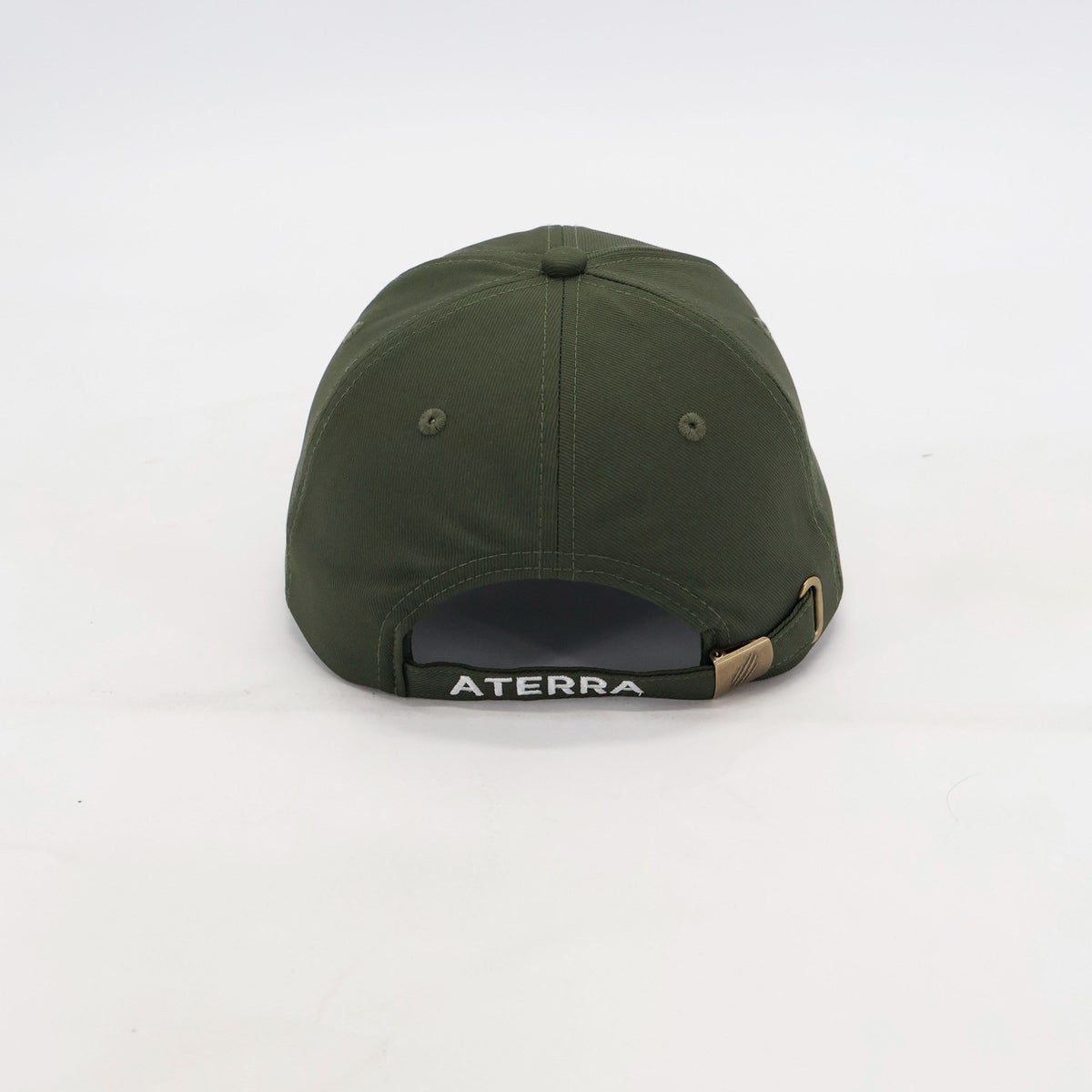 Rear view of the ATERRA Forest Series cap with ATERRA embroidery and adjustable strap