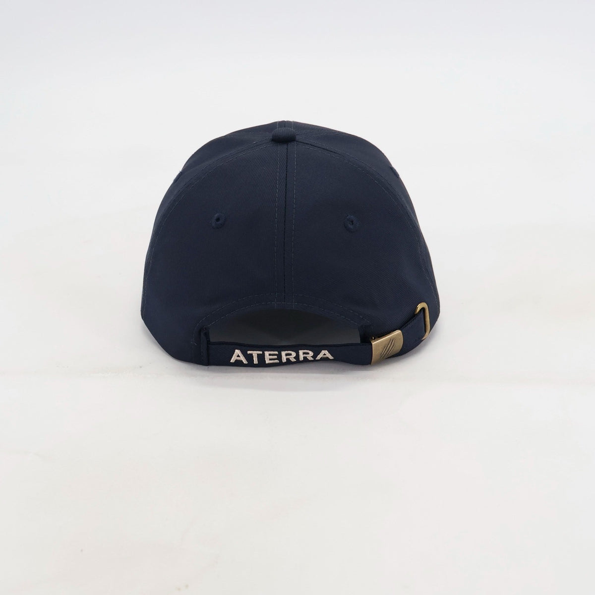 Rear view of the ATERRA Ocean Series cap with ATERRA embroidery and adjustable strap